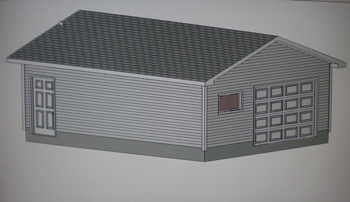 PERMIT READY 18′ X 24′ GARAGE PLAN DRAWN TO SCALE BLUEPRINTS AND MATERIALS LIST