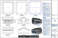 Double Car / 2 Car Garage Plan / Architectural Blueprints – 24 x 26