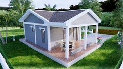 Small Cottage Designs 9×6 Meter 30×20 Feet 2 Beds Gable Roof PDF (A4 Hard Copy)