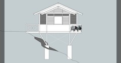 Modern Cabin House Plan 3D images DWG CAD File And PDF For Blueprint Plans
