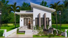 Custom Small House Plans 6×8 Meter 20×27 Feet 2 Beds 1 Bath (A4 Hard Copy)