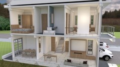 Custom House Plan 6×10.5 Meter 20×35 Feet 3 Beds 3 Baths Hip Roof (A4 Hard Copy)
