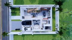 29×36 Feet House Plans 8.5×11 Meter 4 Bed 3 Bath Terrace Roof PDF & A4 Hard Copy