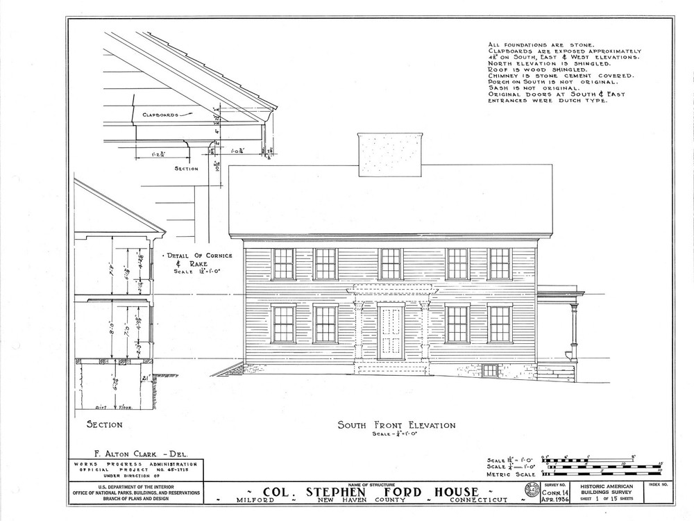 Early Colonial timber framed house, 4 bedrooms, printed architectural plans