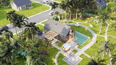 Black House 2 Bed, Bathroom, Terrace&Mansard Roof CAD Blueprints Metric/Imperial