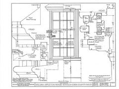 Timber Frame Gambrel Roof Colonial Home, wood house, printed architectural plans