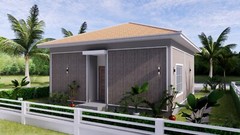 27×30 Feet Small House Design Plans 8×9 Meter 2 Beds 1 Bath Hip (A4 Hard Copy)