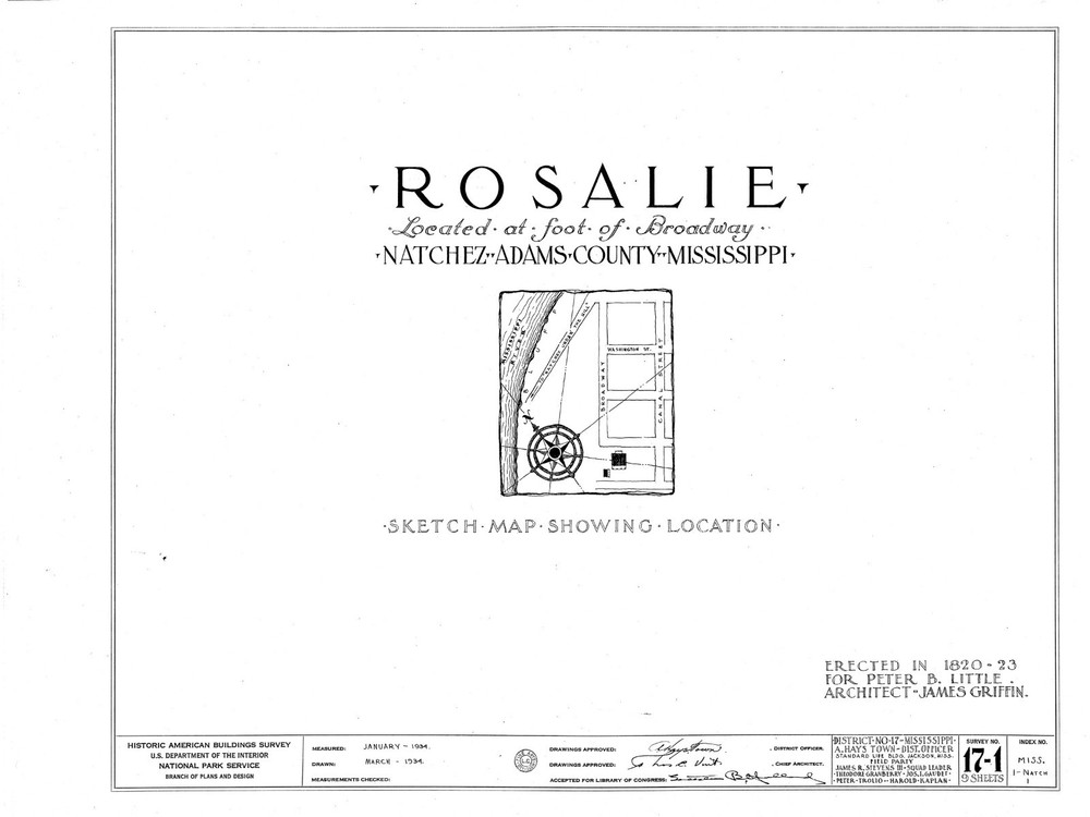 Rosalie, Natchez Southern Style Antebellum Mansion, architectural house plans