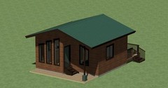 ADU Plans 400 sq. ft. one bedroom, open kitchen living room.