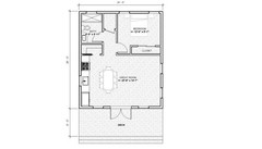 Smokies Cabin Plans 24×28 – Modern Cottage Blueprints – Vacation Home Design