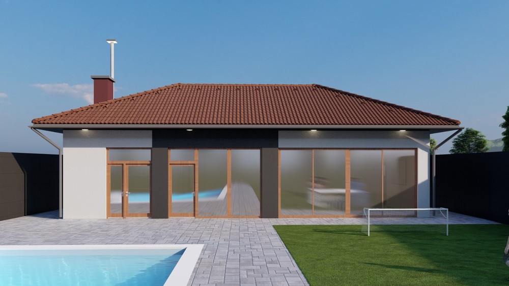 Modern Vacation Cabin House Plans 1215sqft / 112m2, Architectural plans digital