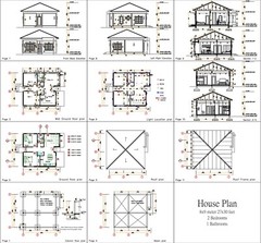 27×30 Feet Small House Design Plans 8×9 Meter 2 Beds 1 Bath Hip (A4 Hard Copy)