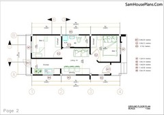 Modern Small House Plan 44×9 Meter 13×30 Feet 2 Beds 1 Bath Slap (A4 Hard Copy)