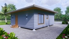 26×30 Feet Small House Plan 8×9 Meter 2 Beds 2 Bath Shed Roof PDF (A4 Hard Copy)