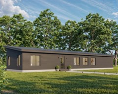 Modern Cabin House, 20′ x 70′, 1400 Sq Ft, 3 Bed 2 Bath, Architectural Plans