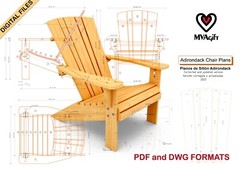 Complete plans + Assembly Manual to make an Adirondack chair from scratch – pdf