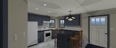 Modern Wing Small House Plans (600 sq.ft.) one bedroom. FREE SHIPPING