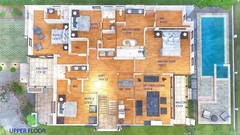 BLUEPRINTS CONTEMPORARY TWO STORY HOUSE PLAN ARCHUP #101