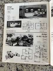 Vintage 1972 MCM Multi-Level Hillside Home Plans Design Catalog Blueprints