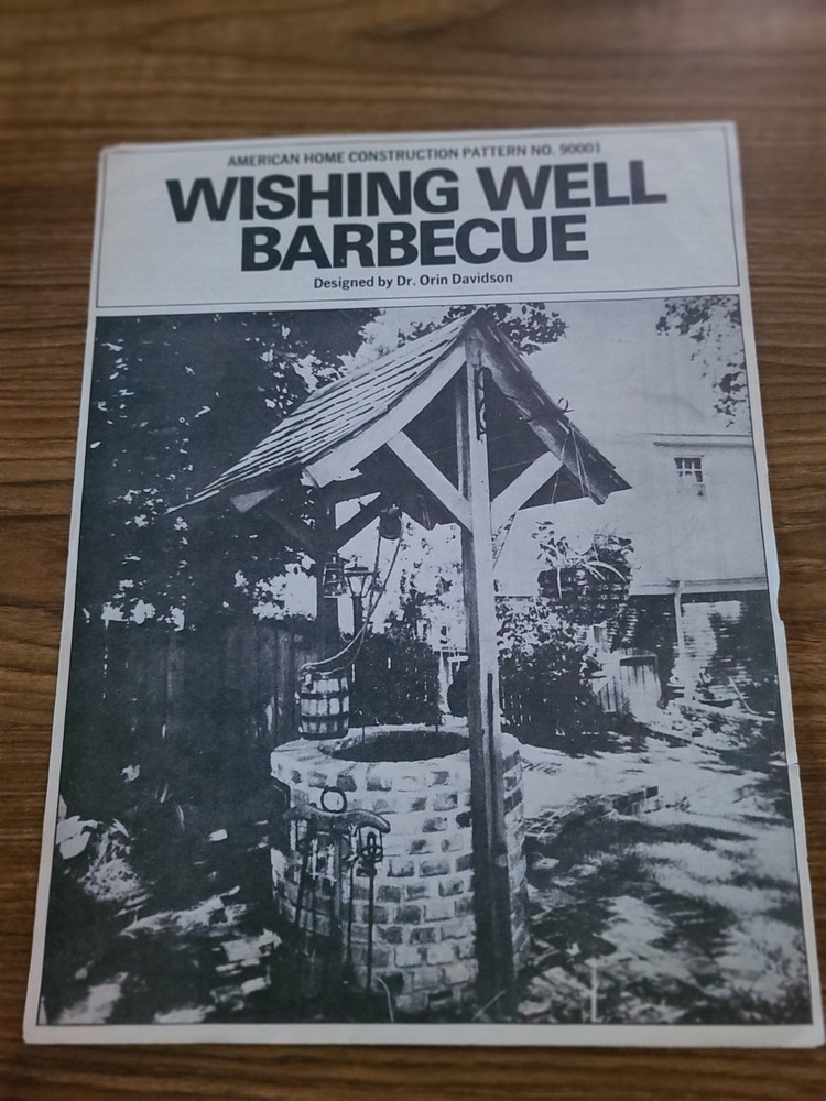 American Home Construction Pattern No. 90001 for a Wishing Well Bbq 1967