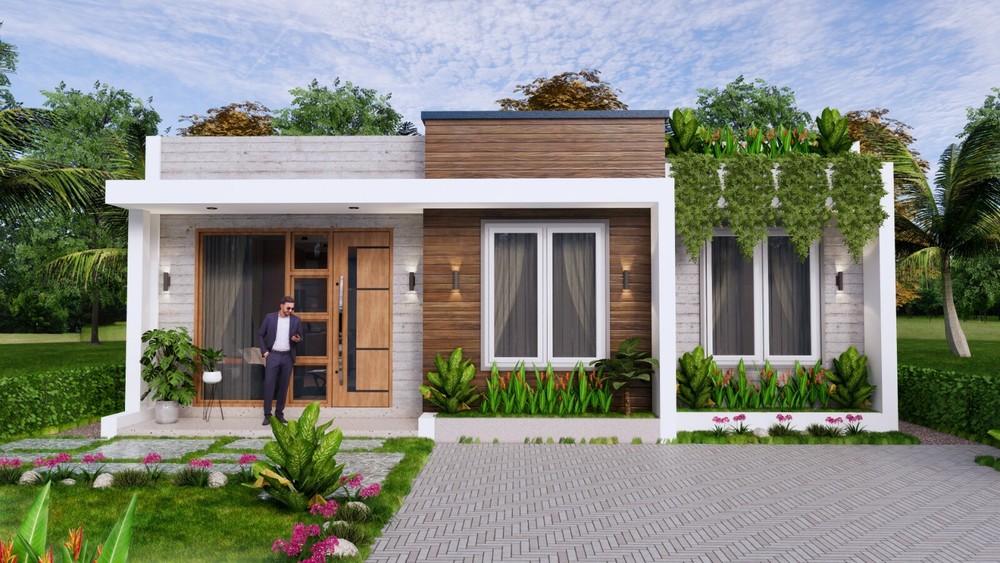33×27 Feet Small House Design 10×8 Meter 2 Beds 2 Baths Terrace (A4 Hard Copy)