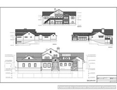 Full Set of single story 3 bedroom house plans 4,840 sq ft