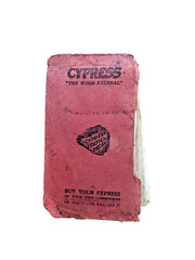 Vintage Cypress Pocket Library Carpenter Farm Plans Fold-Out Blueprint
