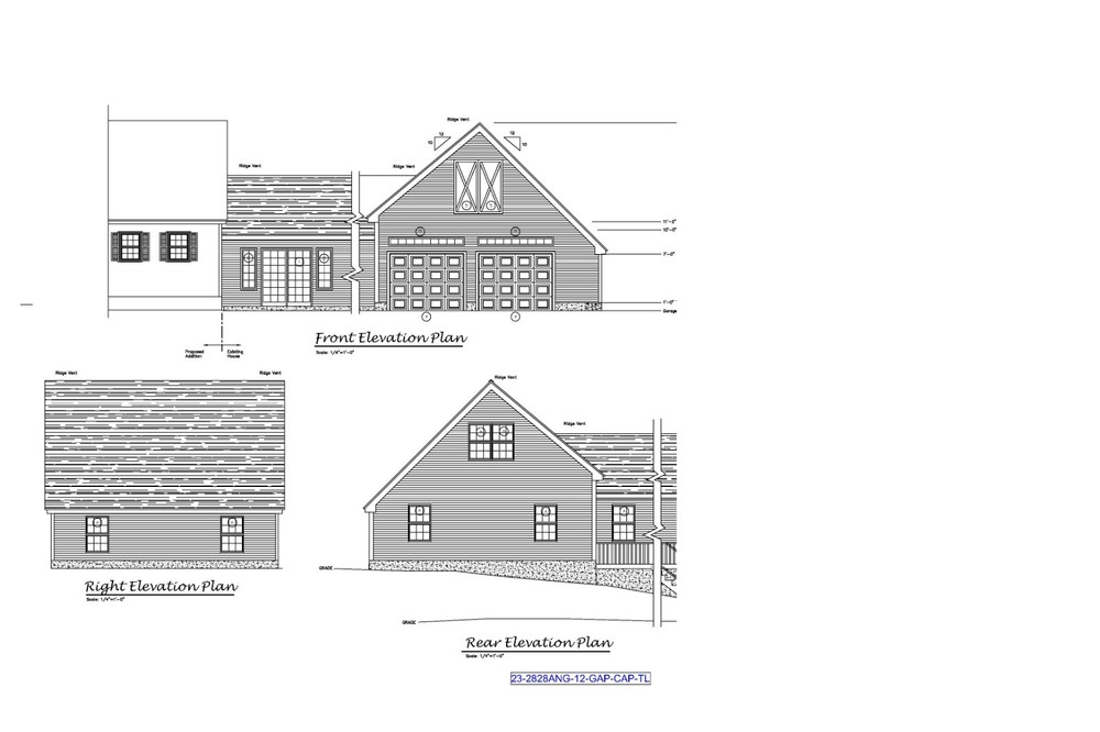 28′ X 28′ GARAGE ADDITION PLANS – CAPE ADDITION – PLAN 23-2828-GAP-12-CAPE-TL