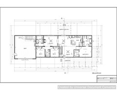 Full Set of single story 3 bedroom house plans 1,813 sq ft