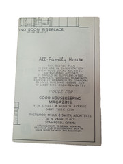 VTG 1950s All Family House Good Housekeeping Floor Plan MCM Ranch Sherwood Mills