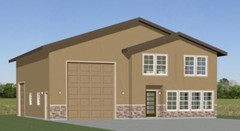 44×48 House with 1-RV Garage – PDF FloorPlan – 2,185 sqft – Model 2G