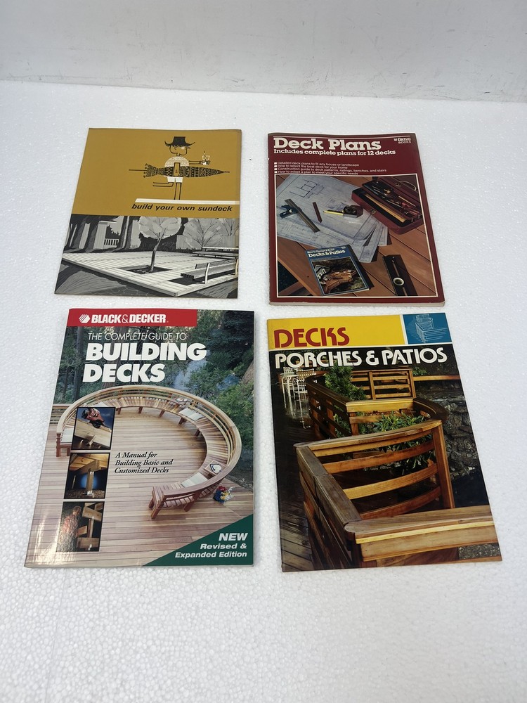 Deck Building Plans Guides Lot DIY Home Improvement Porches Patios Ortho Books