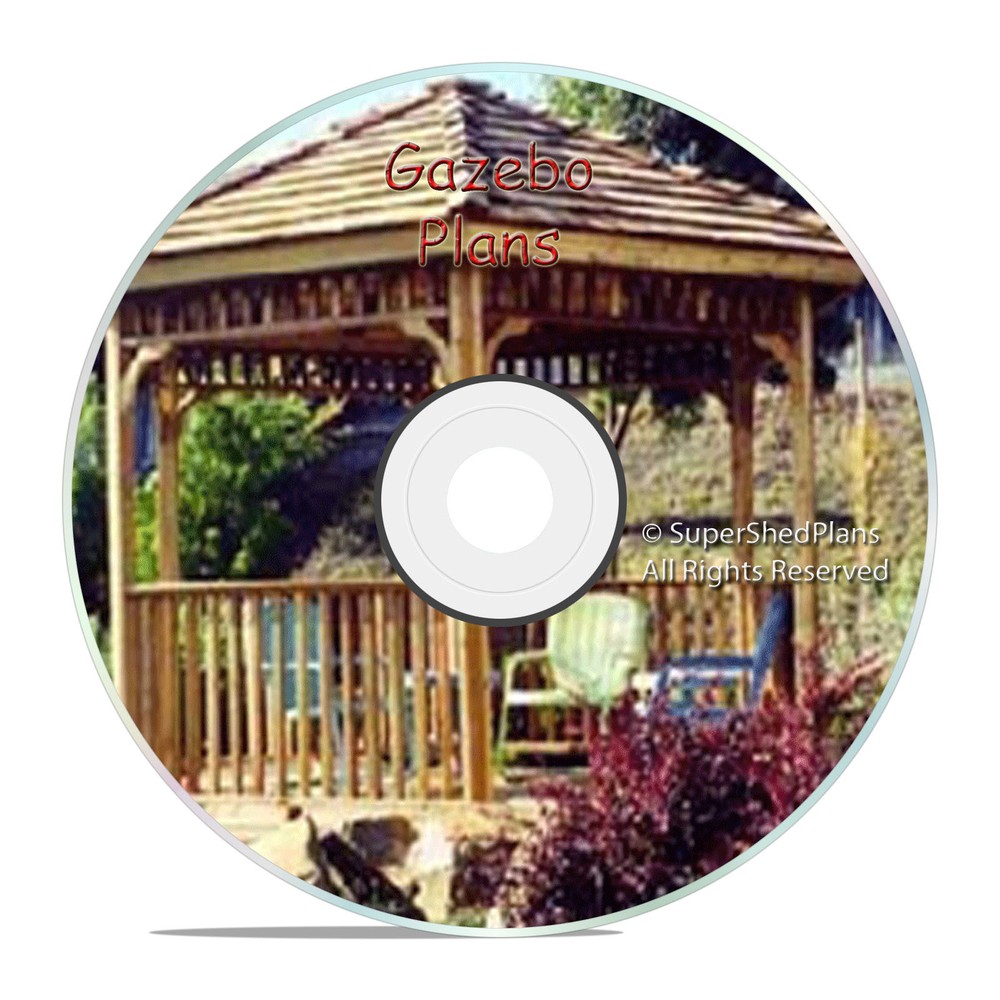 Custom Design Gazebo Plans, 10ft Square Gazebo Plans, DIY Guides, How To CD