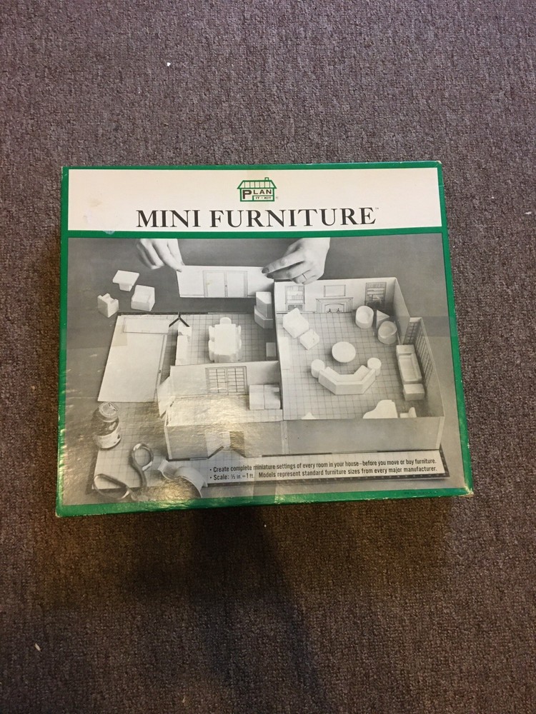 Vintage Plan it Kit 3 Dimensional MCM Furniture Arranging Kit-Room Planning