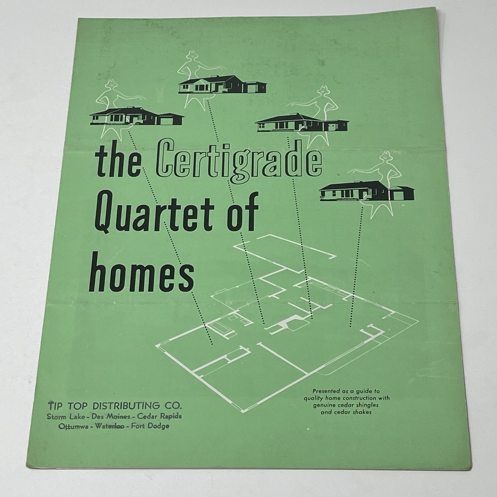 1960s The Certigrade Quartet Of Homes House Home Blueprint Plan Catalog Brochure