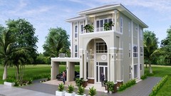36×46 Feet House Design Plans 11×14 Meter 6 Beds 4 Baths Hip Roof (A4 Hard Copy)