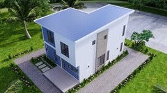 26×33 Feet House Design Plan 8×10 Meter 3 Beds 3 Baths Shed Roof (A4 Hard Copy)