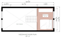 A Frame Tiny House Plan, 20’x24′ A Frame House Plans, Hard Copy