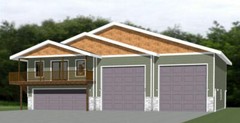 60×50 Apartment with 2-Car 2-RV Garage – PDF FloorPlan – 1,648 sqft – Model 2E