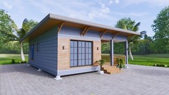 26×30 Feet Small House Plan 8×9 Meter 2 Beds 2 Bath Shed Roof PDF (A4 Hard Copy)