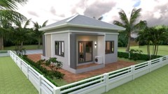 25×36 Feet Cute Small Houses Plan 7.5×11 Meter 2 Beds 1 Bath Hip (A4 Hard Copy)