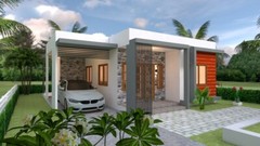 Small House Plan 10×11 Meter 33×36 Feet 3 Beds 2 Baths Terrace (A4 Hard Copy)