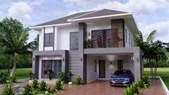 36×23 Feet House Design Plan 11×7 Meter 3 Bed 3 Baths Hip Roof PDF (A4 Hard Copy