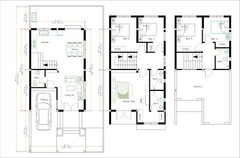 20×30 Feet House Plan 6×9 Meter 5 Bed 4 Bath Terrace Roof (PDF &A4 Hard Copy)