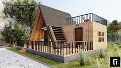 A frame house plans, Cabin DIY Plans – 550SF- Tiny House Building