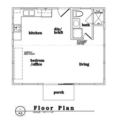 Apartment-Office-Shop Home Adu plan 24×20