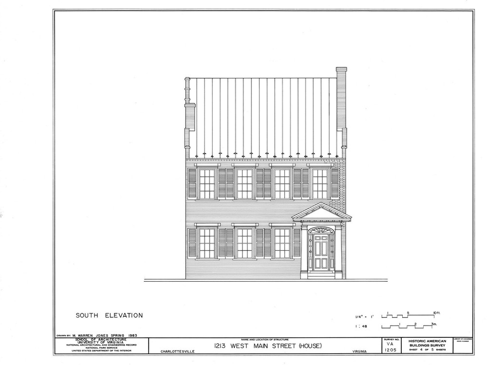American Colonial Brick Townhouse, traditional narrow lot home, printed plans