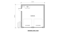 Two Car ADU Garage Loft 22’x22′ Architectural Plans – Blueprint Digital PDF