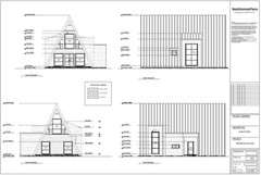 45’x32’ 3-Beds, 2-Baths Modern A-Frame Architectural House Plans PDF Download.