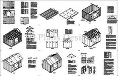 Garden Storage Shed Plans 10′ x 14′ Gable Roof Design D1014G, Free Material List